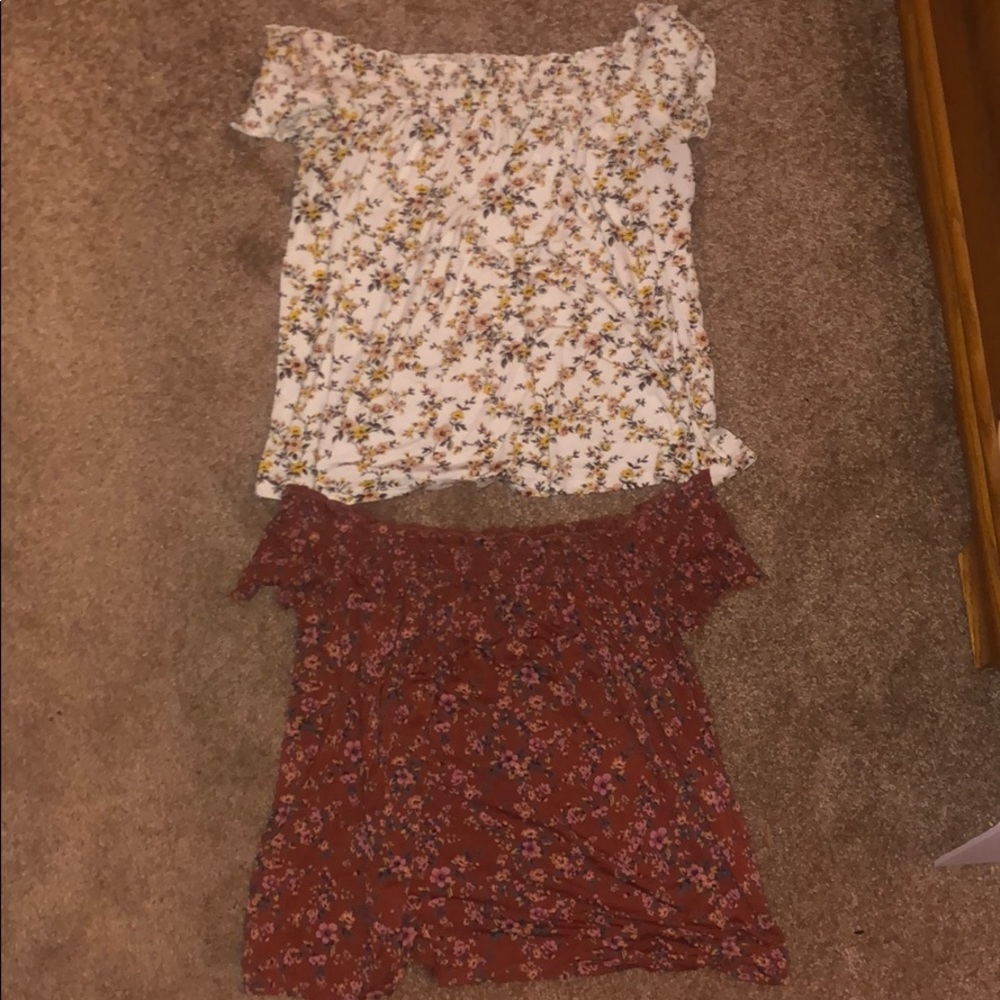 american eagle off the shoulder shirts